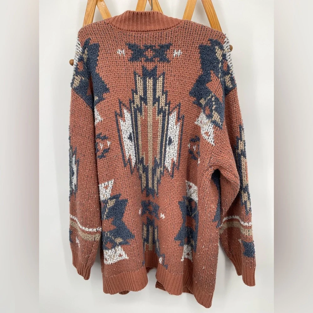 Cozy Southwestern Patterned Cardigan - Picture 7 of 7
